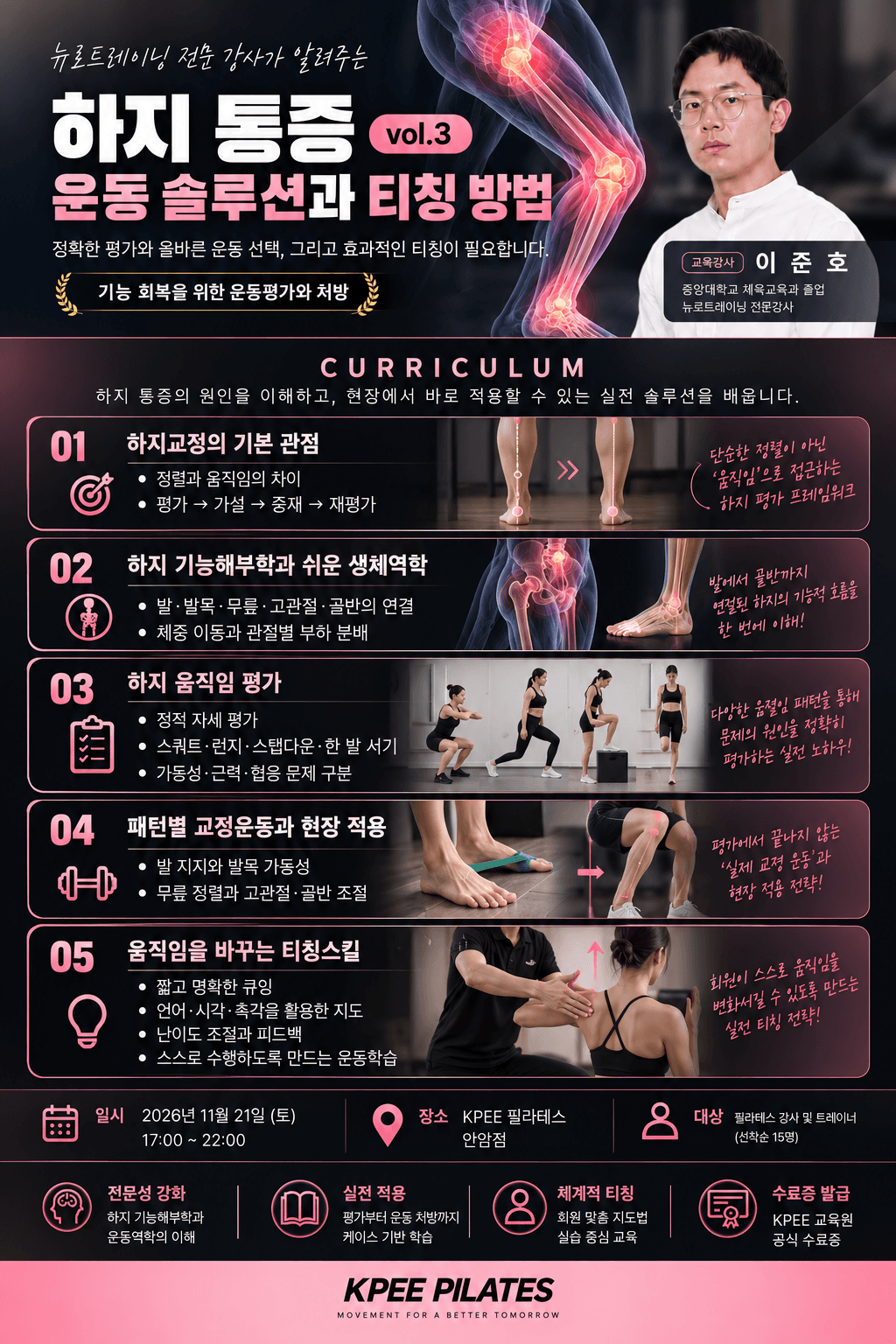 KPEE Workshop Vol.3 - 하지 통증 운동 솔루션 & 티칭 방법 3