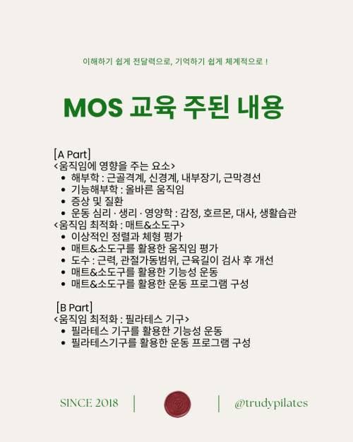 트루디 아카데미 움직임 최적화 전문가(MOS) 교육: 3월 하지 과정 3